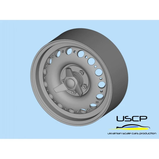 Uscp 24p079 1/24 16 Inch Dunlop Racing Wheels Resin Kit