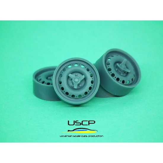 Uscp 24p079 1/24 16 Inch Dunlop Racing Wheels Resin Kit