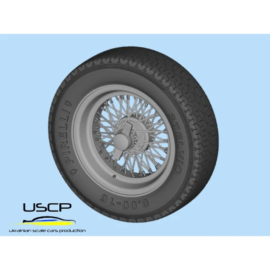 Uscp 24p175 1/24 16 Inch Italian Wire Wheels With Tires For 250 Testa Rossa For Hasegawa Kits 21219, 20242, 20246