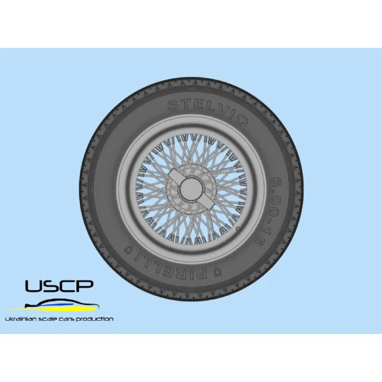 Uscp 24p175 1/24 16 Inch Italian Wire Wheels With Tires For 250 Testa Rossa For Hasegawa Kits 21219, 20242, 20246