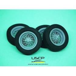Uscp 24p175 1/24 16 Inch Italian Wire Wheels With Tires For 250 Testa Rossa For Hasegawa Kits 21219, 20242, 20246