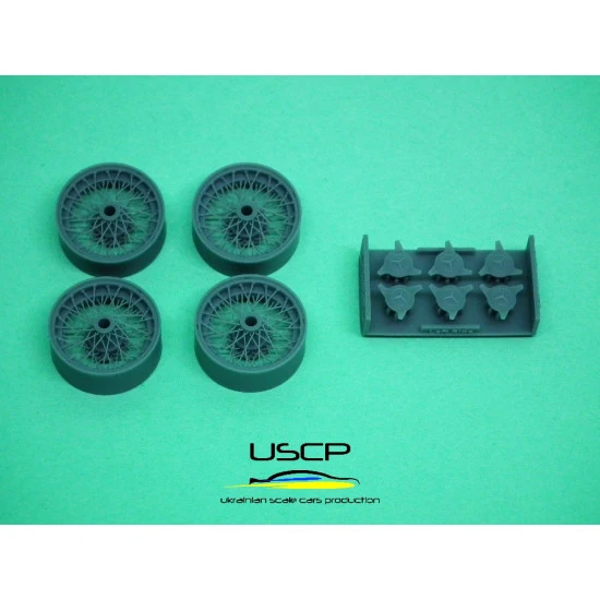 Uscp 24p178 1/24 Wire Wheels 16 Inch For Mercedes 300 Slr For Revell