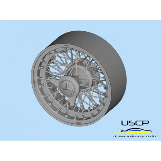 Uscp 24p178 1/24 Wire Wheels 16 Inch For Mercedes 300 Slr For Revell