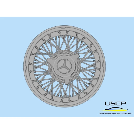Uscp 24p178 1/24 Wire Wheels 16 Inch For Mercedes 300 Slr For Revell
