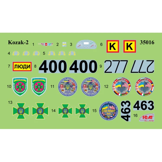 Icm 35016 1/35 Kozak2 State Border Guard Service Of Ukraine Armored Car