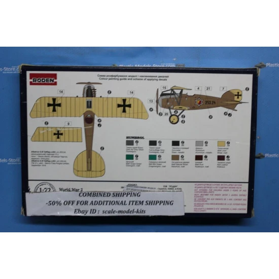 Roden 022 1/72 Albatros D.iii Oeffag S.53.2 German Biplane Wwi Model Kit