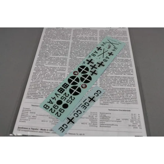 Roden 027 1/72 He-111e German Bomber Wwi Plastic Model Kit