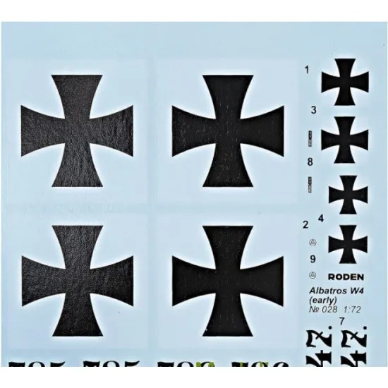 Roden 028 1/72 Albatros W4 Early 1916 Wwi Plastic Model German Biplane