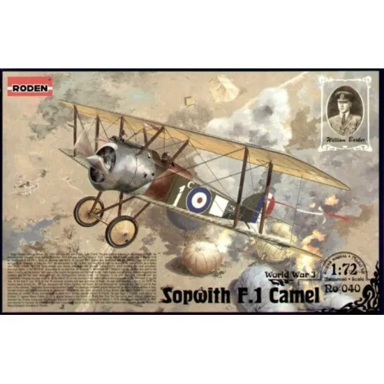 Roden 040 1/72 Sopwith Camel F.1 Fighter Wwi Plastic Model Kit