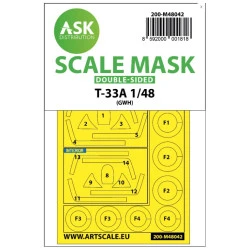 Ask M48042 1/48 Double-sided Painting Mask T-33a For Great Wall Hobby