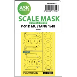 Ask M48053 1/48 Double-sided Painting Mask P-51d Mustang For Airfix