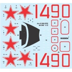 Roden 046 1/72 Antonov An-12bk-pps Soviet Air Force Soviet Airplane Ussr