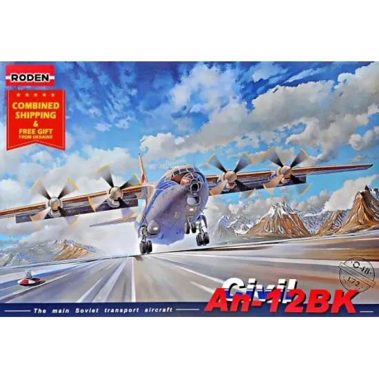 Roden 048 1/72 Antonov An-12bk Civil Soviet Aircraft Aeroflot Ussr