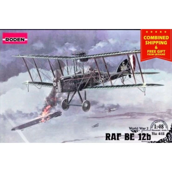 Roden 412 1/48 Raf Be 12b British Reconnaissance Aircraft Wwi Plastic Model