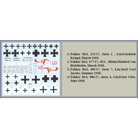 Roden 601 1/32 Fokker Dr.i German Fighter-triplane Wwi Plastic Model Kit