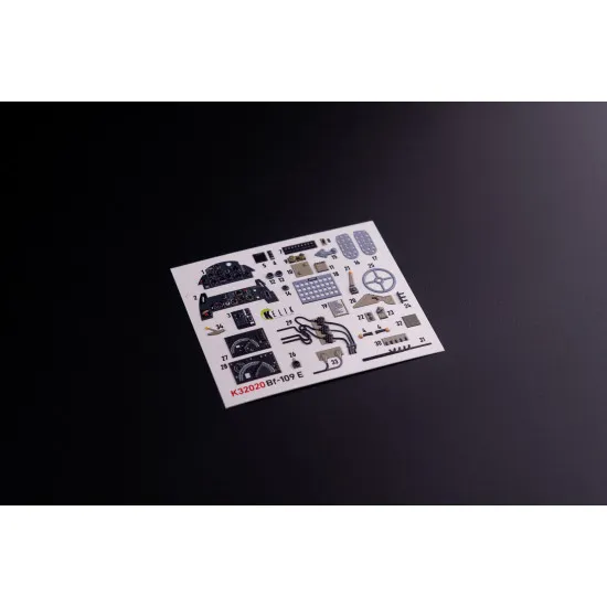 Kelik K32020 1/32 Bf 109 E Interior 3d Decal With 3d Printed Parts For Trumpeter Kit