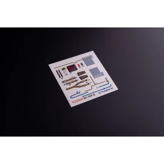 Kelik K32020 1/32 Bf 109 E Interior 3d Decal With 3d Printed Parts For Trumpeter Kit