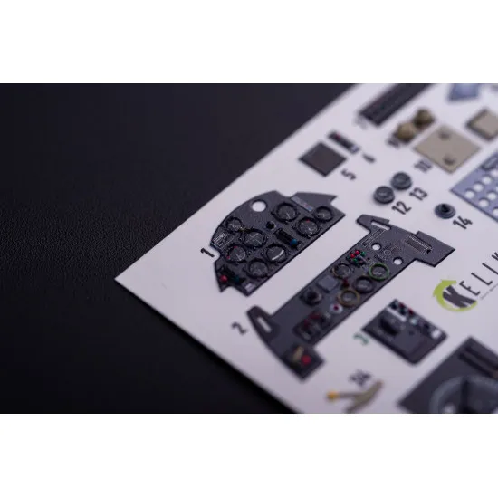 Kelik K32020 1/32 Bf 109 E Interior 3d Decal With 3d Printed Parts For Trumpeter Kit