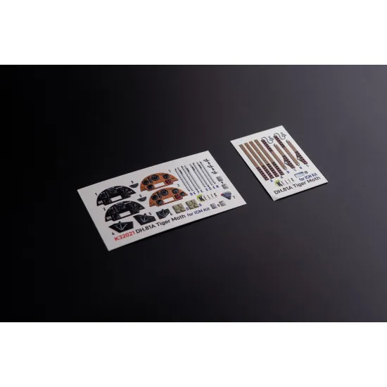 Kelik K32021 1/32 Dh.81a Tiger Moth Interior 3d Decal For Icm Kit