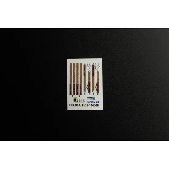 Kelik K32022 1/32 Dh.81a Tiger Moth Interior 3d Decal With 3d Printed Parts For Icm Kit