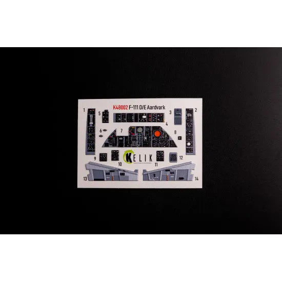 Kelik K48002 1/48 F 111 D E Aardvark Interior 3d Decals For Hobbyboss Kit