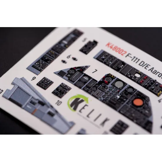 Kelik K48002 1/48 F 111 D E Aardvark Interior 3d Decals For Hobbyboss Kit