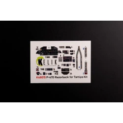 Kelik K48015 1/48 P 47d Razorback Interior 3d Decals For Tamiya Kit