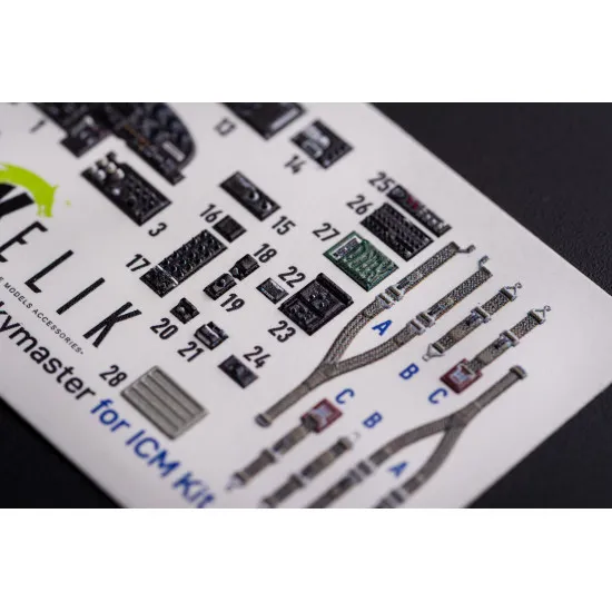 Kelik K48079 1/48 O 2a Skymaster Interior 3d Decals Small Version For Icm Kit