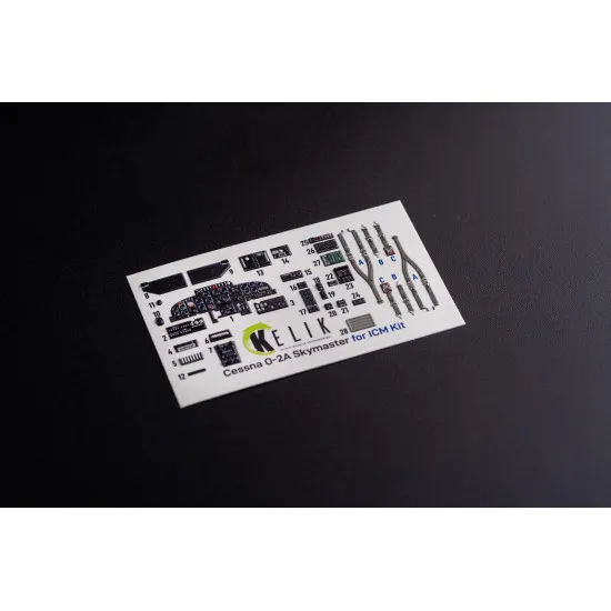 Kelik K48079 1/48 O 2a Skymaster Interior 3d Decals Small Version For Icm Kit