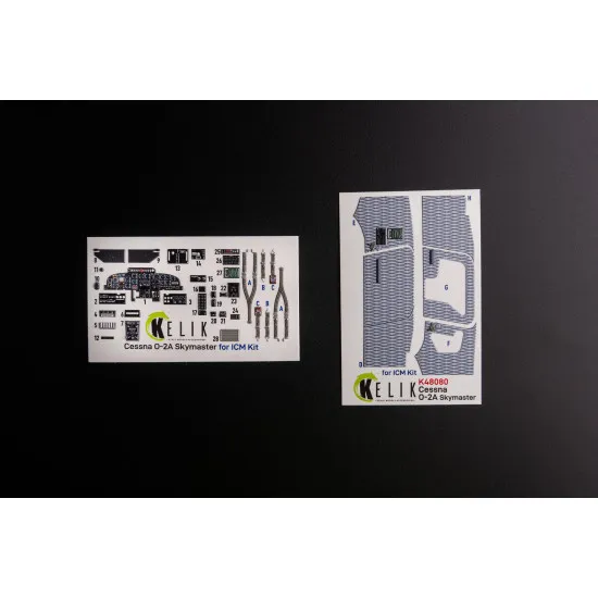 Kelik K48080 1/48 O 2a Skymaster Interior 3d Decals Grey Decoration Type For Icm Kit