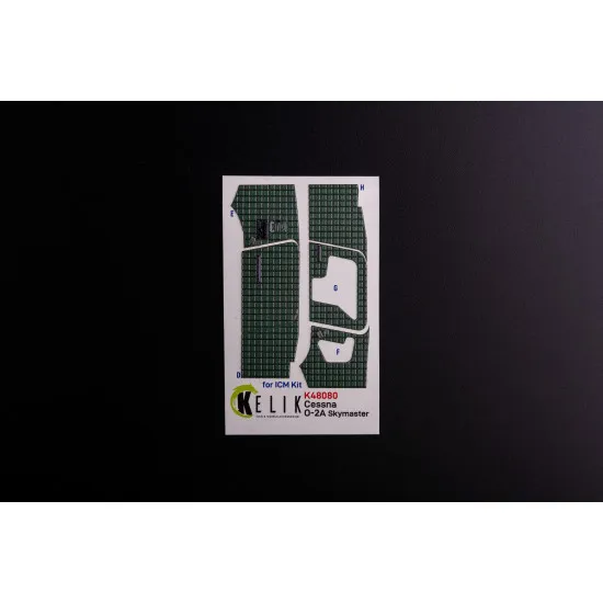Kelik K48081 1/48 O2a Skymaster Interior 3d Decals Green Decoration Type For Icm Kit