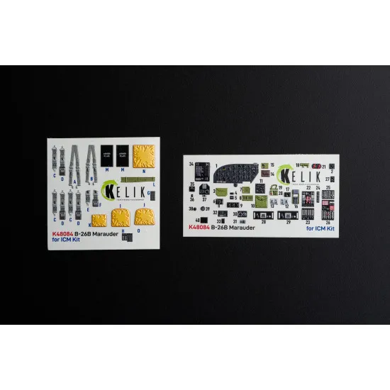Kelik K48084 1/48 B 26b Marauder Interior 3d Decals For Icm Kit