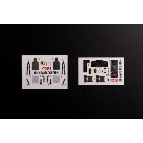 Kelik K72058 1/72 Hh 65a B Dolphin Interior 3d Decals For Dream Model Kit