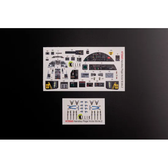 Kelik K72065 1/72 Handley Page Victor B Mk2 Interior 3d Decals For Airfix Kit
