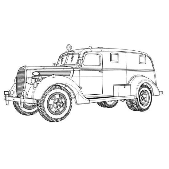 Ace 72589 1/72 134in Panel Van Mod.1939 Plastic Model Kit