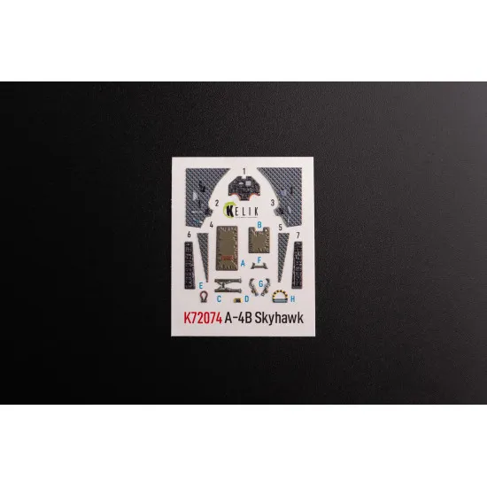 Kelik K72074 1/72 A4b Skyhawk Interior 3d Decals For Hobby 2000 Fujimi Kit