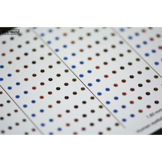 Kits World Kw3de002 Human Eyeballs 1.50mm 1.72mm 1.80mm 1.92mm 42 Pairs