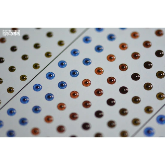 Kits World Kw3de003 Human Eyeballs 2.15mm, 2.65mm, 3.22mm 42 Pairs