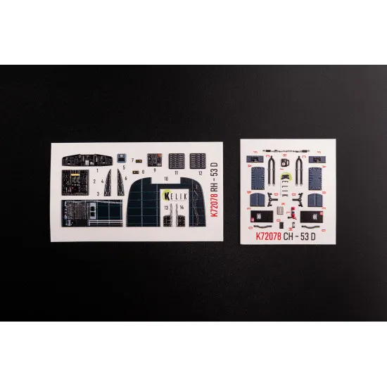 Kelik K72078 1/72 Ch 53d Sea Stallion Interior 3d Decals For Fujimi Academy Kit