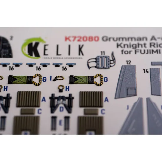 Kelik K72080 1/72 Grumman A 6a Knight Rider Interior 3d Decals For Fujimi Kit Kelik K72080 1/72 Grumman A 6a Knight Rider Interior 3d Decals For Fujimi Kit