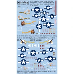 Kits World Kw144026 1/144 Decal For B-25j Mitchells Accessories For Aircraft