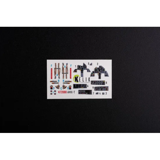Kelik K72088 1/72 Amx T Interior 3d Decals For Italeri Kit
