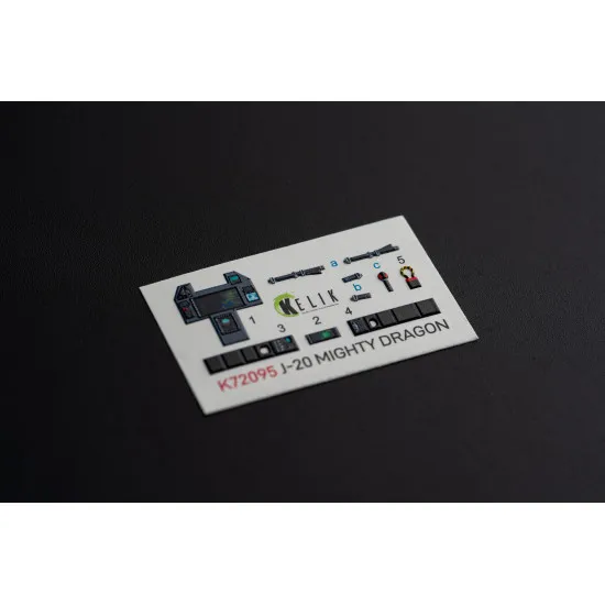 Kelik K72095 1/72 J 20 Mighty Dragon Interior 3d Decals For Dream Model Kit