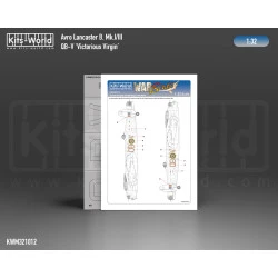 Kits World Kwm32-1012 1/32 Mask Avro Lancaster B Mk.i/Iii Qb-v Victorious Virgin