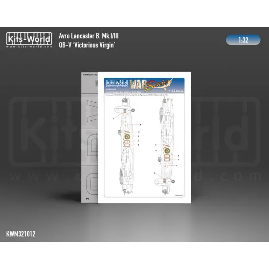Kits World Kwm32-1012 1/32 Mask Avro Lancaster B Mk.i/Iii Qb-v Victorious Virgin