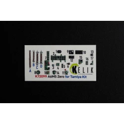 Kelik K72099 1/72 A6m5 Zero Interior 3d Decals For Tamiya Kit