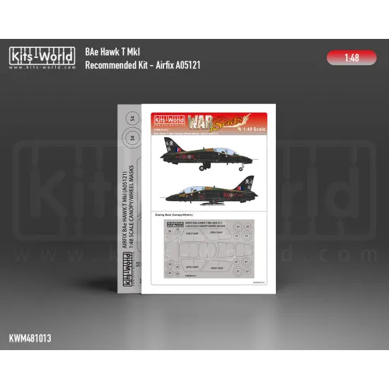 Kits World Kwm48-1013 1/48 Canopy And Wheel Mask For Bae Hawk T Mki