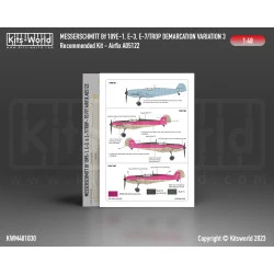 Kits World Kwm48-1030 1/48 Mask For Messerschmitt Bf 109e-1, E-3, E-7 Splinter Scheme Set Variation 3 Airfix A05122