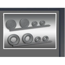 Print Scale Psw32021 1/32 Resin Wheels For Phantom F4 Accessories Kit