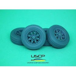 Uscp 24p184t 1/24 Resin Wheels 10 Inch And Plastic Tires Jbw D1 Mini Cooper Hasegawa Aoshima Fujimi Tamiya